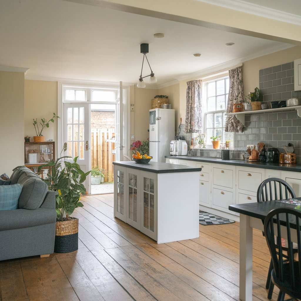 open plan kitchen living room